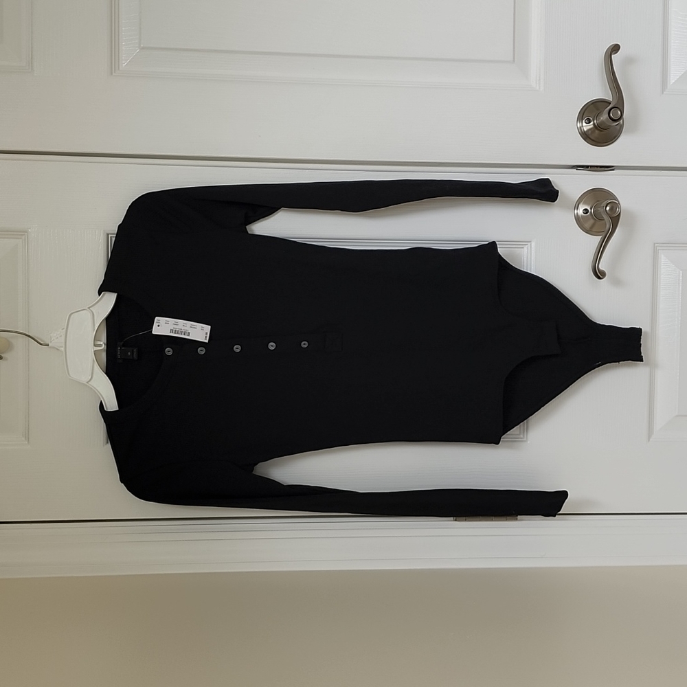 JCrew black long sleeve bodysuit